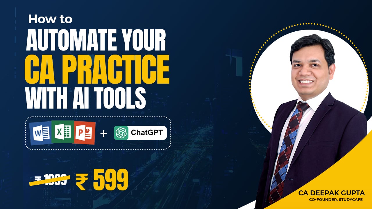 Certification Course on How to Automate Your CA Practice With AI Tools